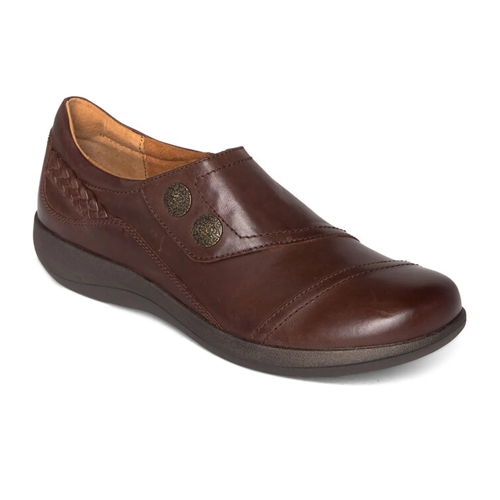 Aetrex Karina Slip On (Women) - Brown Leather - Image 3