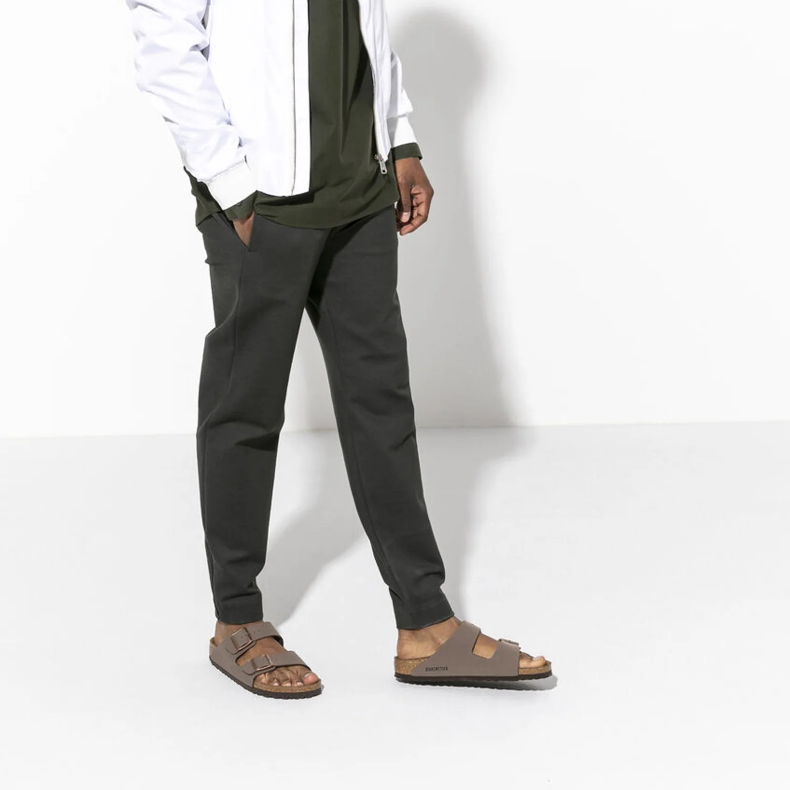 Birkenstock Arizona Slide Sandal (Unisex) - Mocha Birkibuc - Image 6