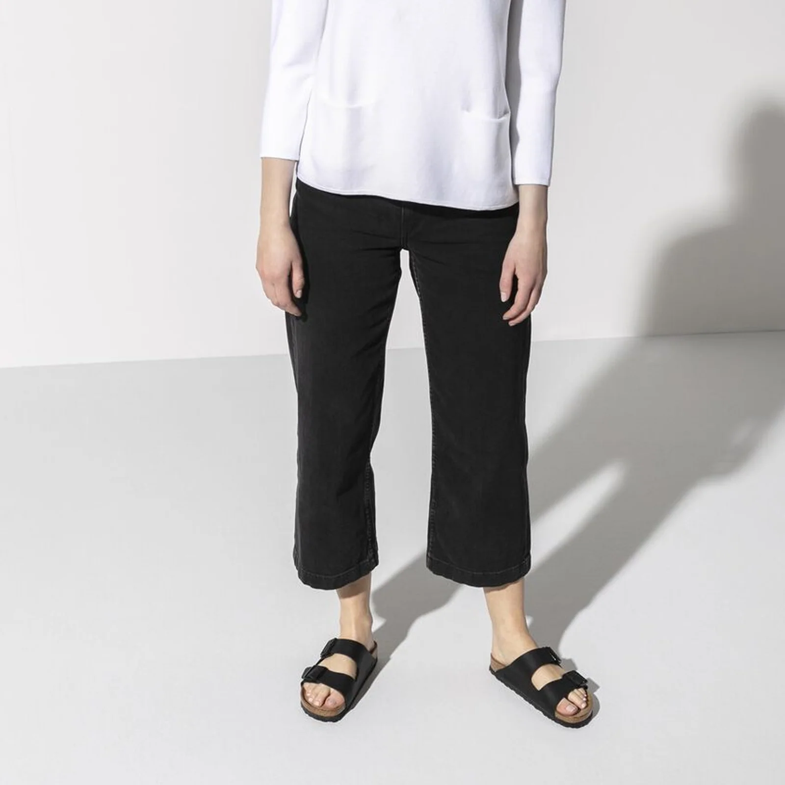 Birkenstock Arizona Soft Footbed Slide Sandal (Unisex) - Black Birko-Flor - Image 7