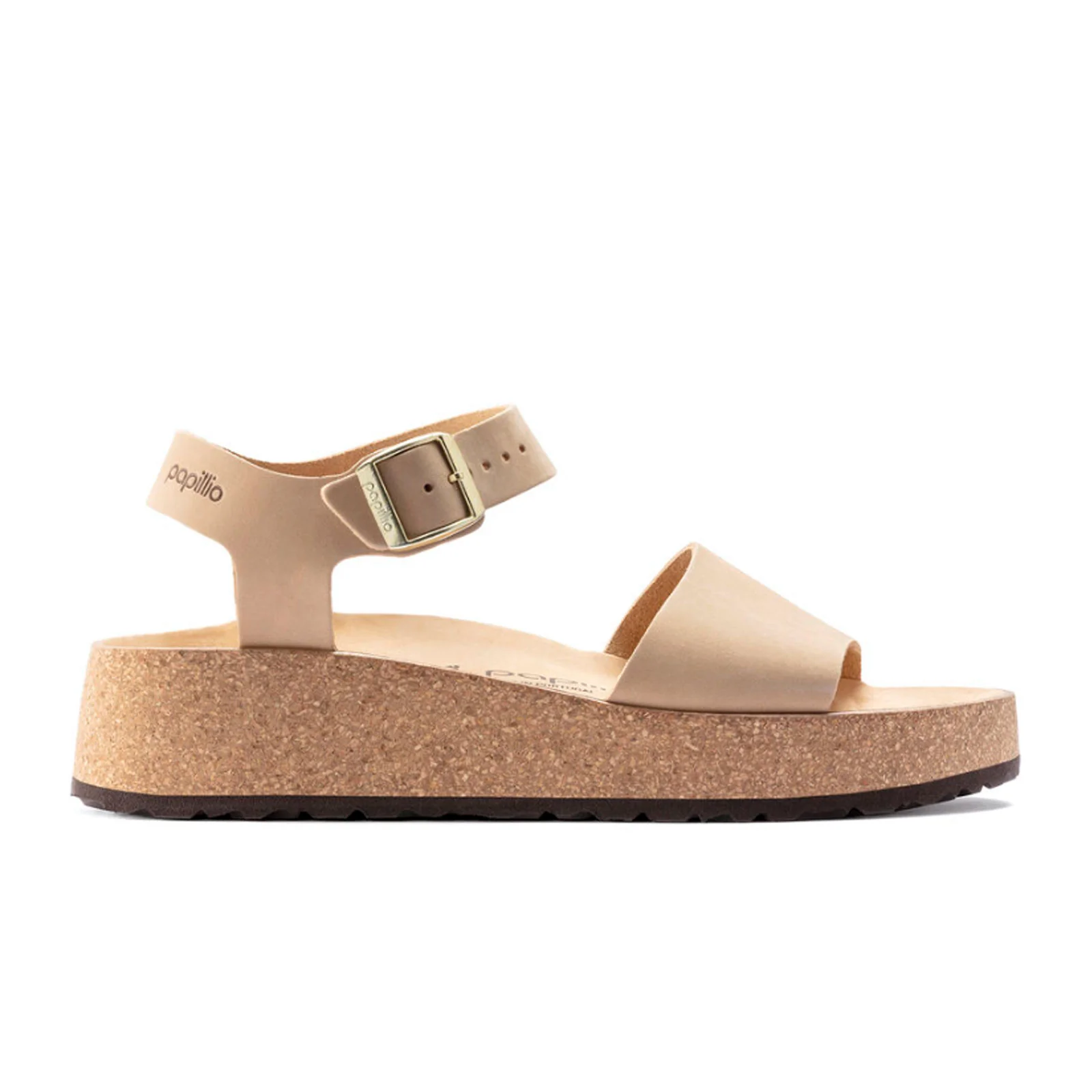 Birkenstock Glenda Narrow Wedge Sandal (Women) - Sandcastle Nubuck Leather - Image 4
