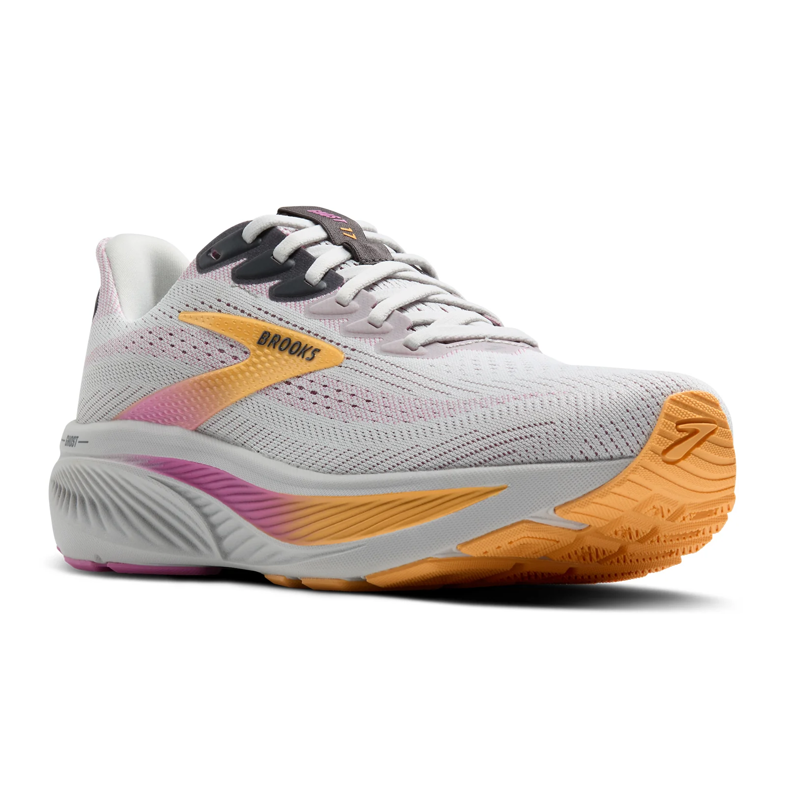 Brooks Ghost 17 Running Shoe (Women) - Oyster/Apricot/Pink - Image 3