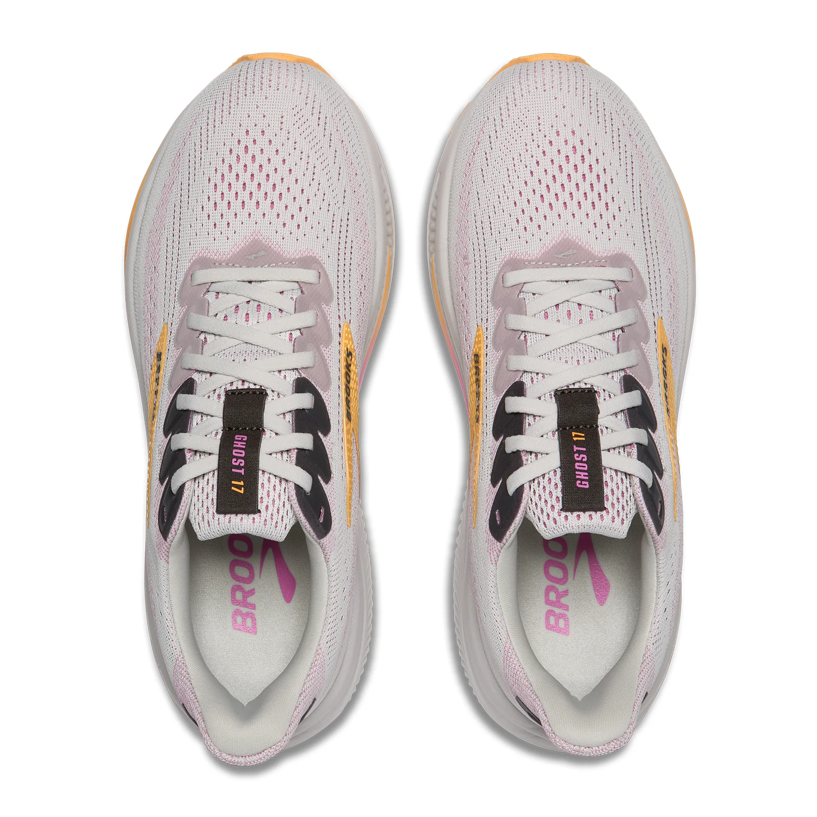 Brooks Ghost 17 Running Shoe (Women) - Oyster/Apricot/Pink - Image 6