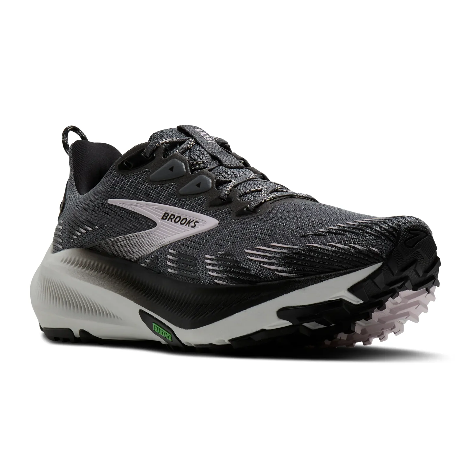 Brooks Ghost Trail Running Shoe (Women) - Poppy Seed/Black/Pink - Image 3