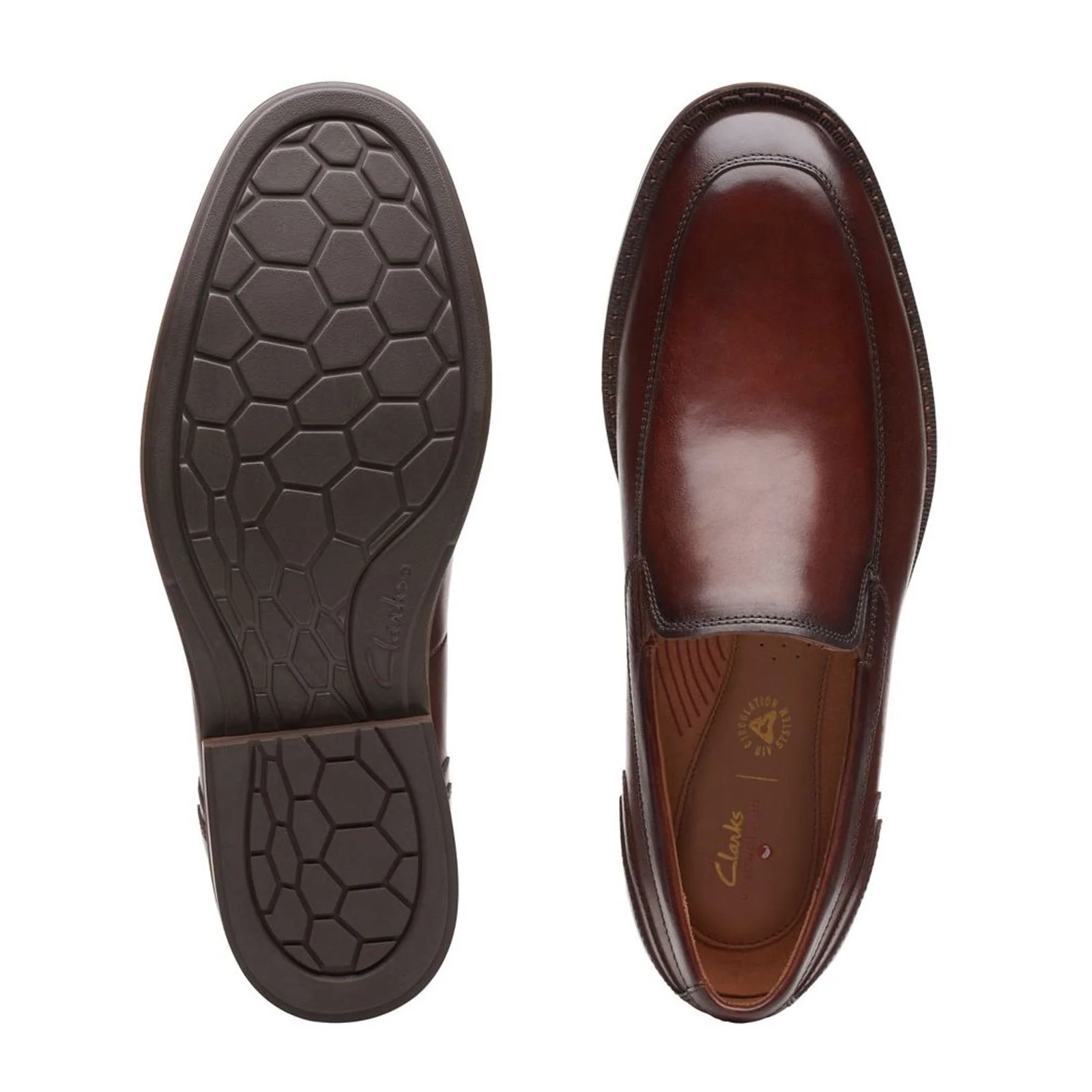 Clarks Un Hugh Step Slip On Loafer (Men) - Brown Leather - Image 3