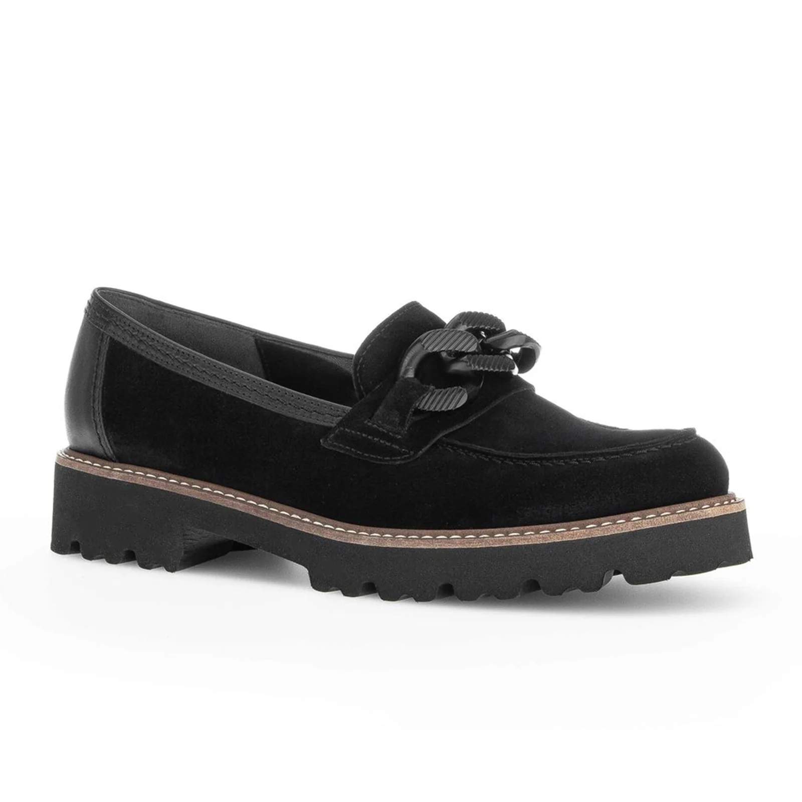 Gabor 240 Chain Loafer (Women) - Black Suede - Image 3