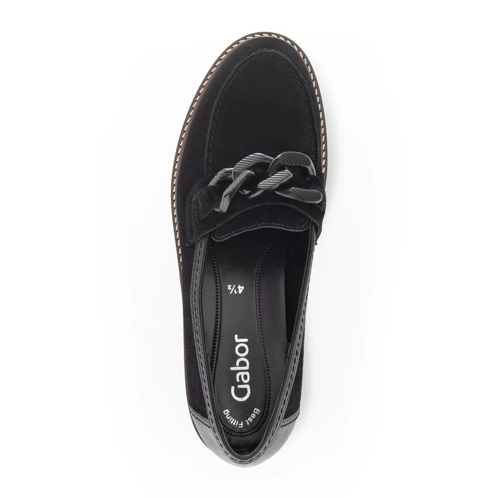 Gabor 240 Chain Loafer (Women) - Black Suede - Image 4
