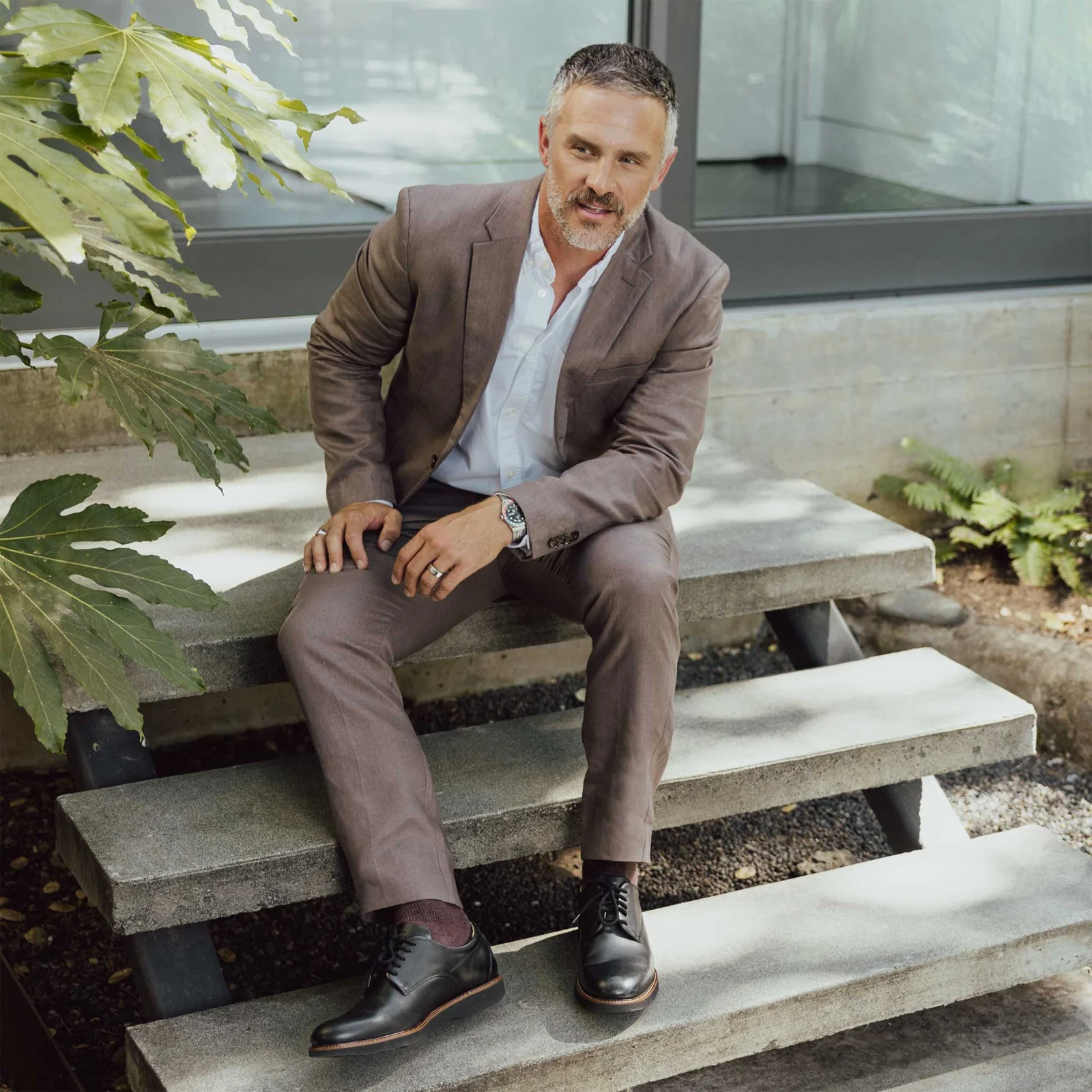 Samuel Hubbard Founder Oxford (Men) - Black Leather - Image 6